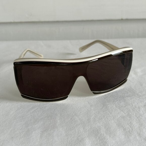 Marni Shield Sunglasses Wraparound Brown Oversized Avant Garde Unisex main image 5